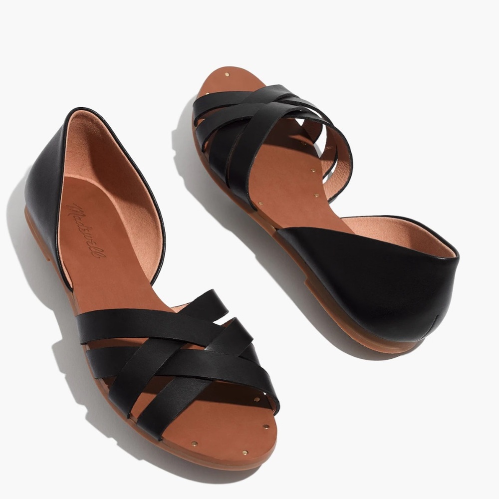 Madewell Black and Tan Sandals